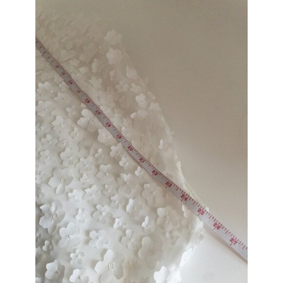 Anthropologie Eva Franco Floral Appliqué Swing Halter Neck White Sleeveless Mini - Picture 13 of 16